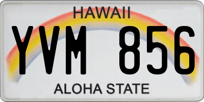HI license plate YVM856