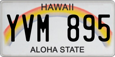 HI license plate YVM895
