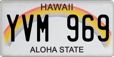 HI license plate YVM969