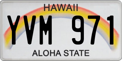 HI license plate YVM971