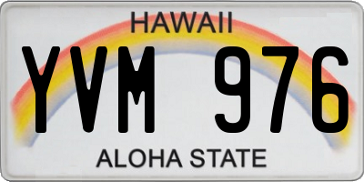 HI license plate YVM976