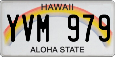 HI license plate YVM979