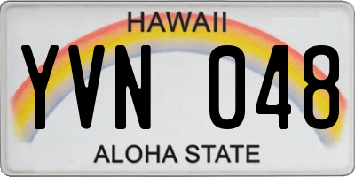 HI license plate YVN048