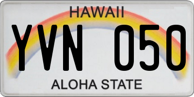HI license plate YVN050