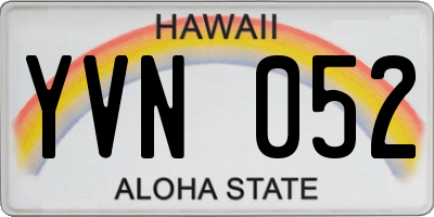 HI license plate YVN052