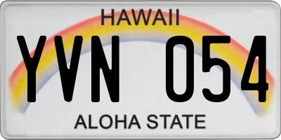 HI license plate YVN054