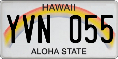 HI license plate YVN055