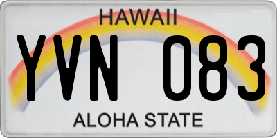 HI license plate YVN083