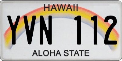 HI license plate YVN112