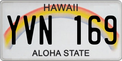 HI license plate YVN169