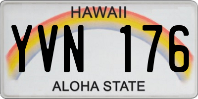 HI license plate YVN176