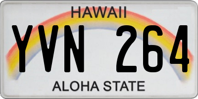 HI license plate YVN264
