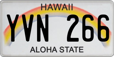 HI license plate YVN266