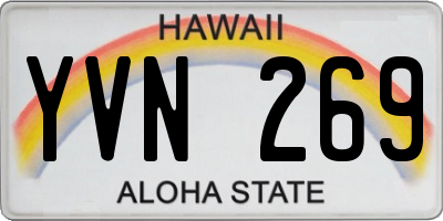 HI license plate YVN269