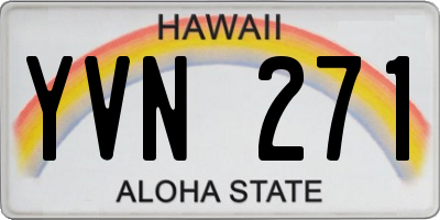 HI license plate YVN271