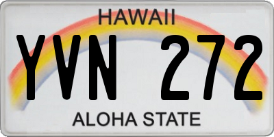 HI license plate YVN272