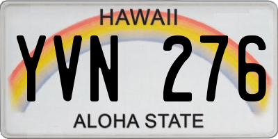 HI license plate YVN276