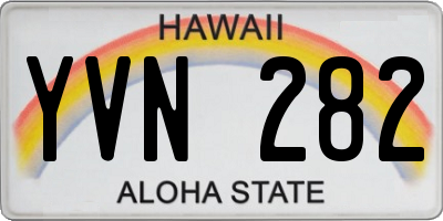 HI license plate YVN282