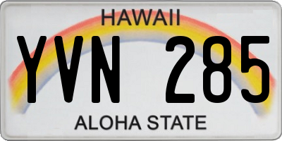 HI license plate YVN285
