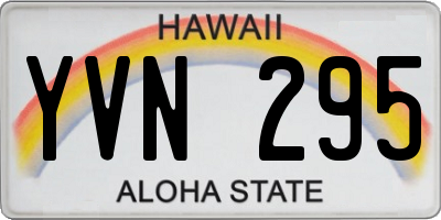 HI license plate YVN295
