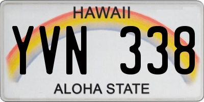 HI license plate YVN338