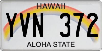 HI license plate YVN372