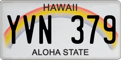 HI license plate YVN379