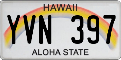 HI license plate YVN397