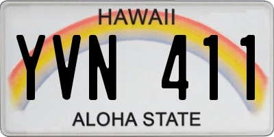 HI license plate YVN411