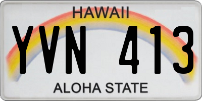 HI license plate YVN413
