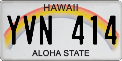 HI license plate YVN414