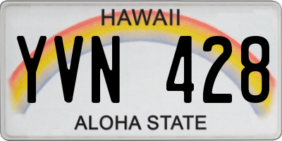 HI license plate YVN428