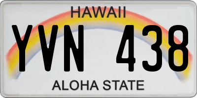 HI license plate YVN438