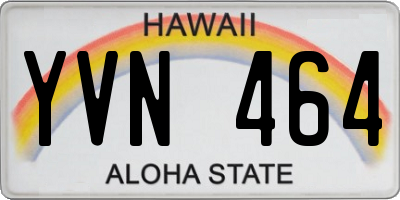 HI license plate YVN464