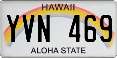 HI license plate YVN469