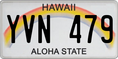 HI license plate YVN479