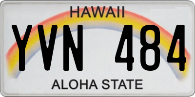 HI license plate YVN484