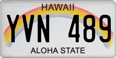 HI license plate YVN489