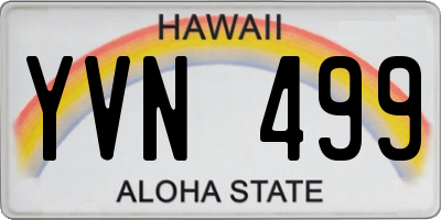 HI license plate YVN499