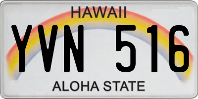 HI license plate YVN516