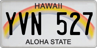 HI license plate YVN527