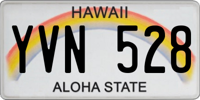 HI license plate YVN528