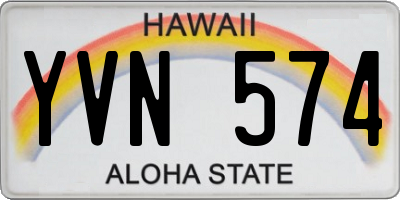 HI license plate YVN574