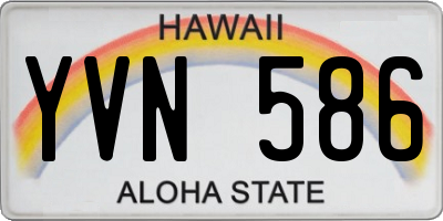 HI license plate YVN586