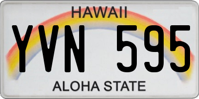 HI license plate YVN595