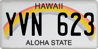 HI license plate YVN623