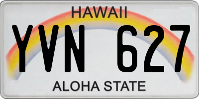 HI license plate YVN627