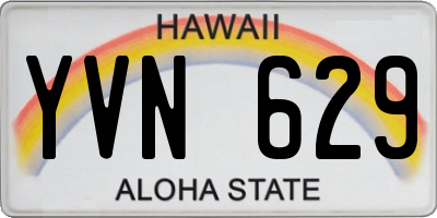 HI license plate YVN629
