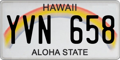 HI license plate YVN658