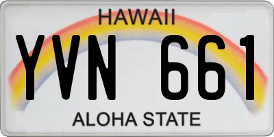 HI license plate YVN661